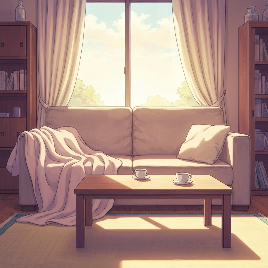 シーン「思いっきり甘えたい休日」のイラスト