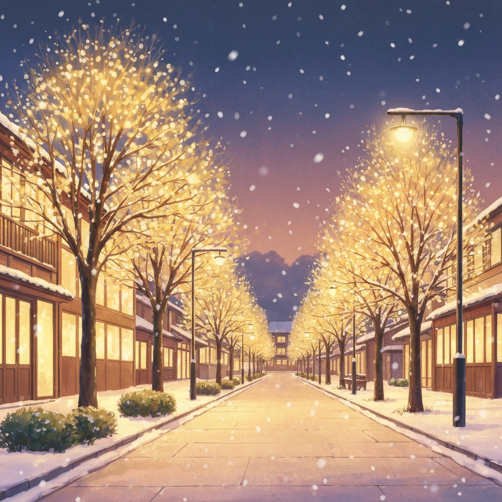 シーン「クリスマスの夜」のイラスト