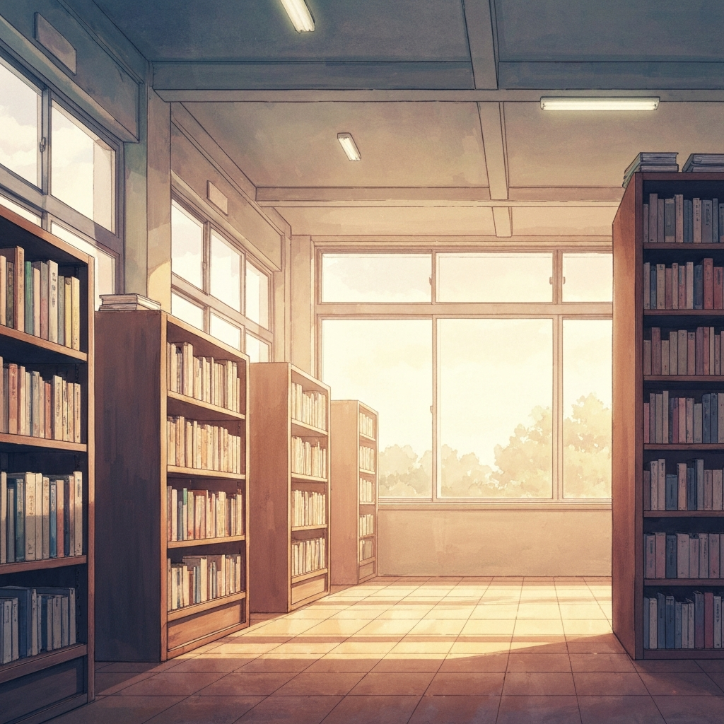 シーン「図書室」のイラスト