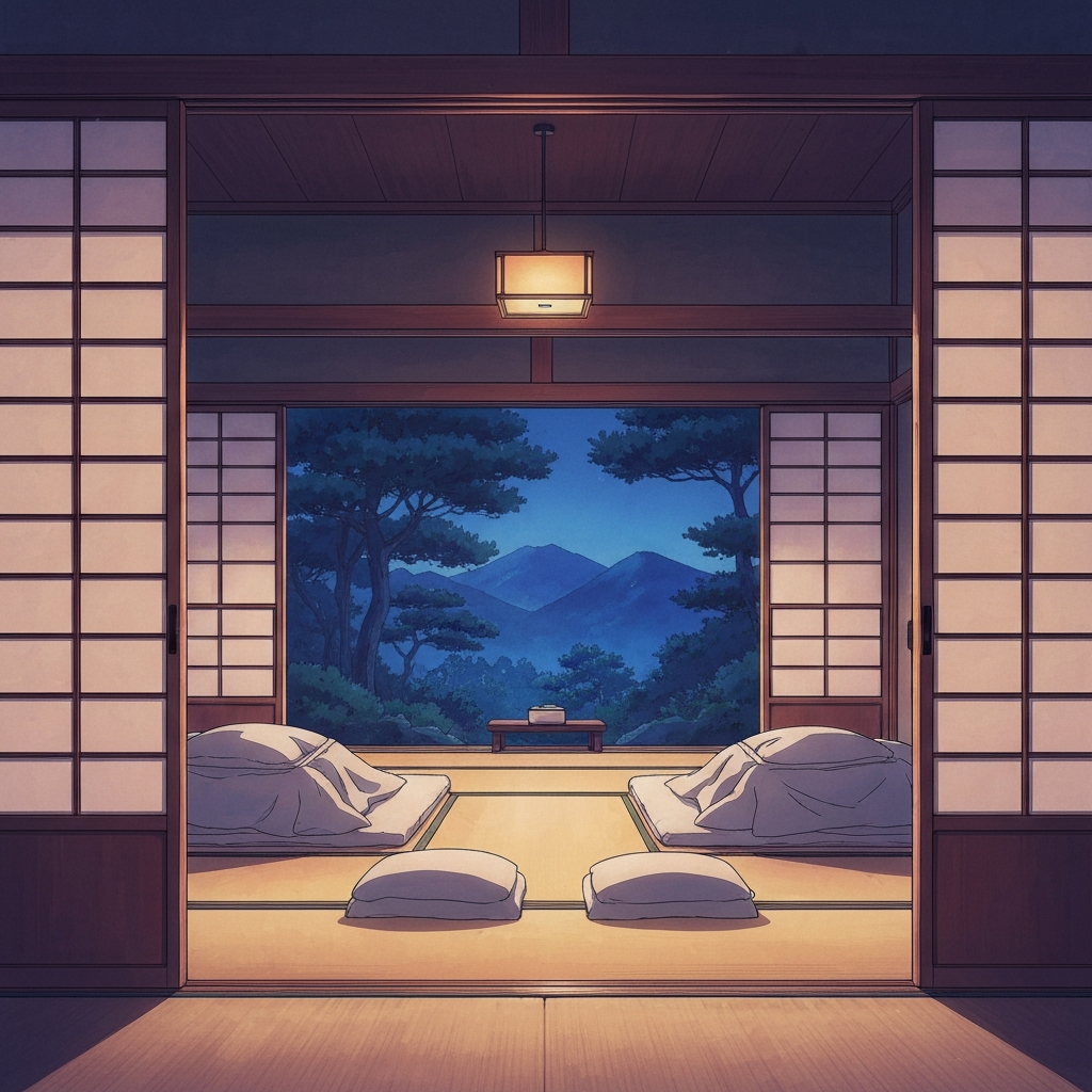 シーン「修学旅行の夜」のイラスト